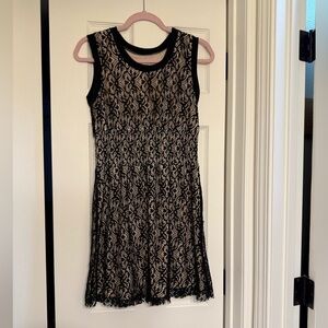 American Rag Black Lace Fit & Flare Sleeveless Cocktail Dress Size M